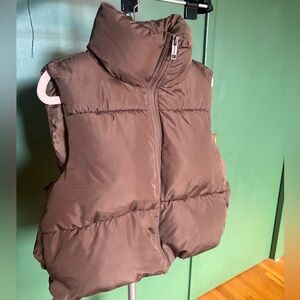 Aeropostale Brown Puffer Vest